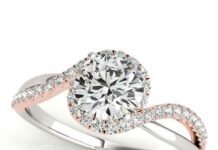 The Ultimate Guide to Finding the Best Engagement Ring and Diamond Store Near You 14k White And Rose Gold Bypass Band Diamond Engagement Ring
